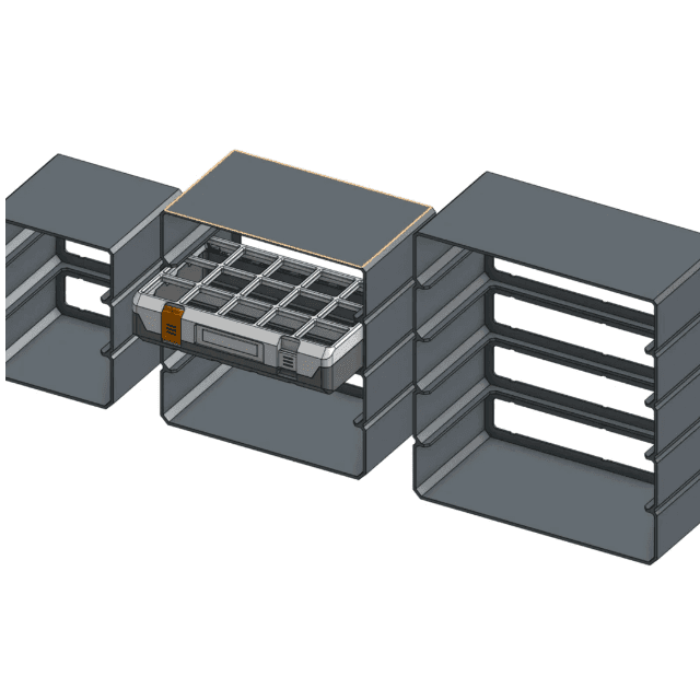 Shelves for Modern Gridfinity Case